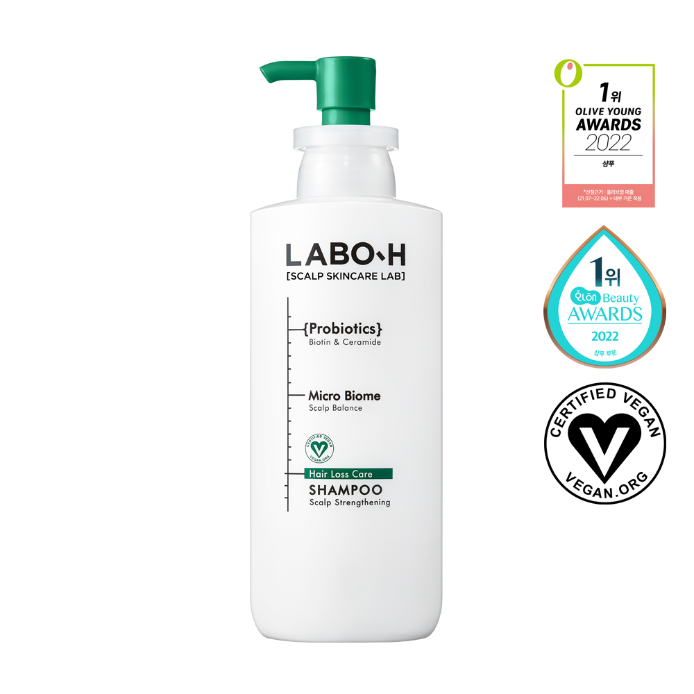 라보에이치 탈모샴푸 약산성 대용량 두피 비건 400ml+400ml리필+180ml