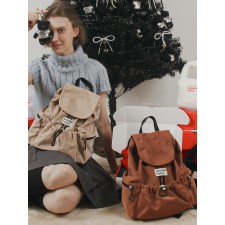 마스마룰즈 미니 스웨이드 플랩백팩_2컬러