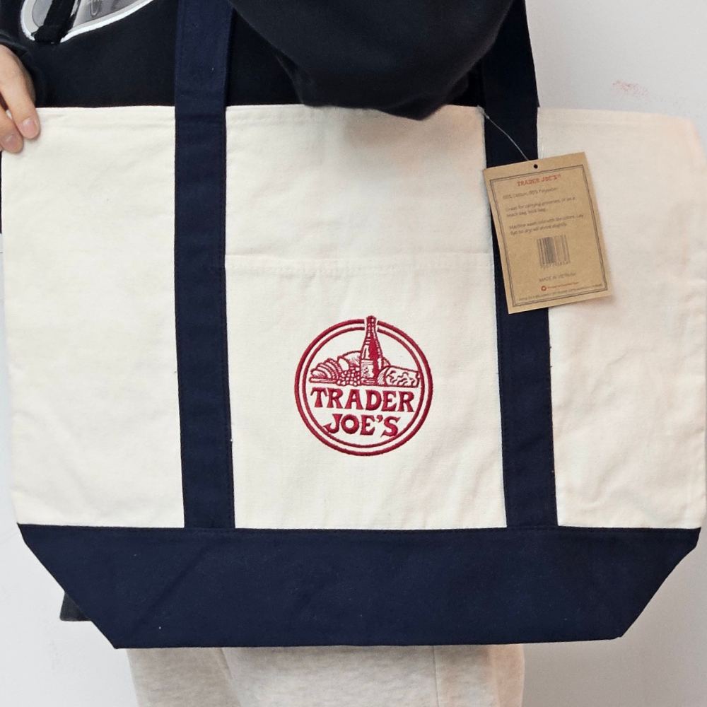 트레이더조 트레이더스조 에코백 캔버스 트레이더조스 트레이더스 가방 토트 네이비 라지 미국