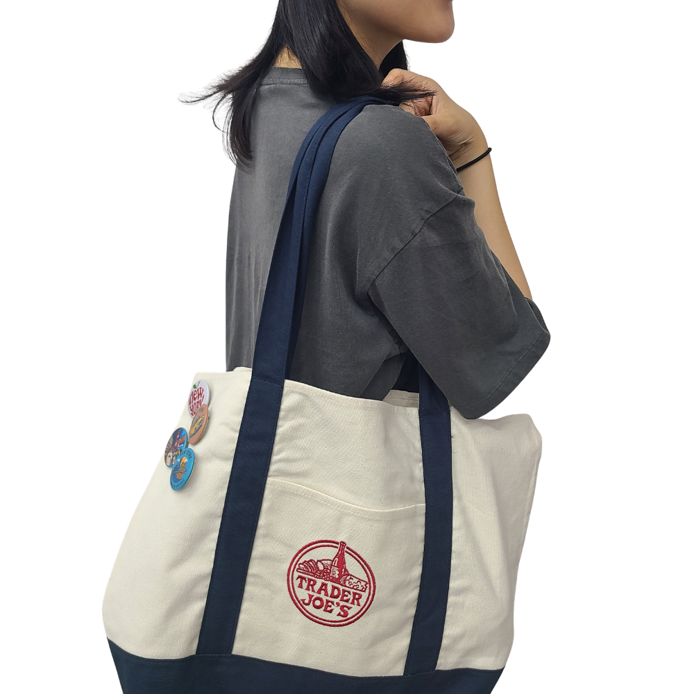 트레이더조 트레이더스조 에코백 캔버스 트레이더조스 트레이더스 가방 토트 네이비 라지 미국