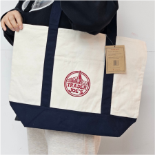 트레이더조 트레이더스조 에코백 캔버스 트레이더조스 트레이더스 가방 토트 네이비 라지 미국