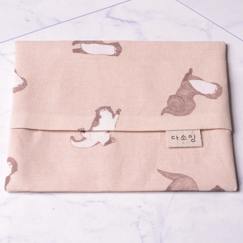 핫팩파우치 미니 사각 납작 휴대용 천파우치 대용량 가방속 코듀로이 손난로 주머니 핸드메이드