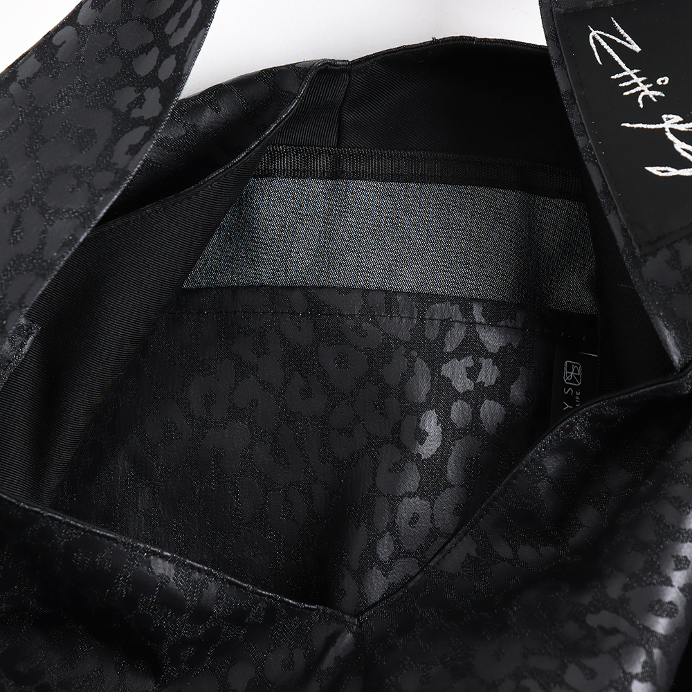 애리키스 메탈 번들 레오파드 에코백 블랙