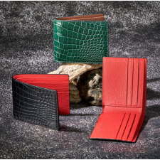 더퀴르 남자 악어가죽 지갑 남성 명품 수제 핸드메이드 반지갑 선물