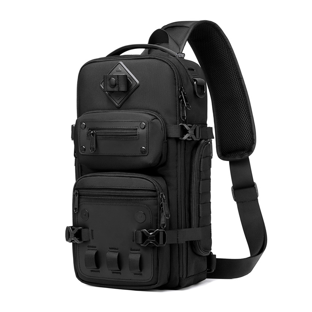 OZUKO 남자 대용량 슬링백 여행용 밀리터리 전술 크로스백 여행 캠핑 낚시 힙색 가방