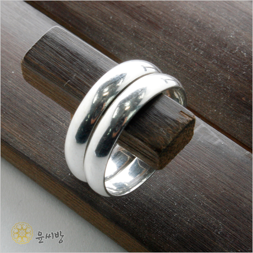 은반지 엥게이지 실버 순은 99 쌍가락지 은가락지 한복반지 전통 장신구 1.8g