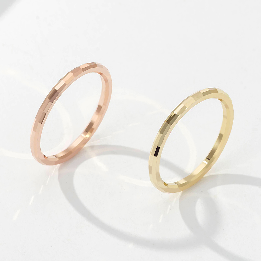 14k 커플링 검지 할로우 컷팅 우정 레이어드 가드링 금 반지