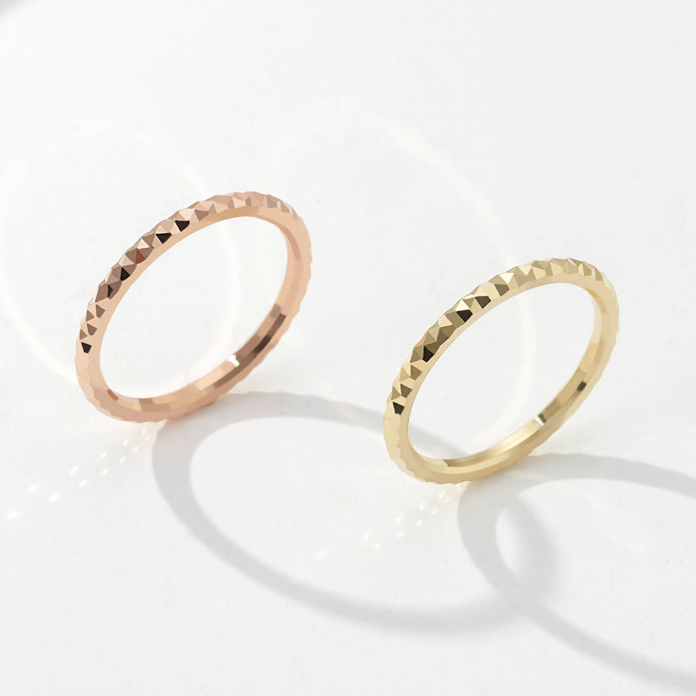 14k 커플링 검지 할로우 컷팅 우정 레이어드 가드링 금 반지