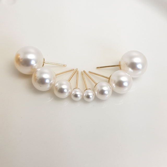 14K 진주귀걸이 스와로브스키 진주