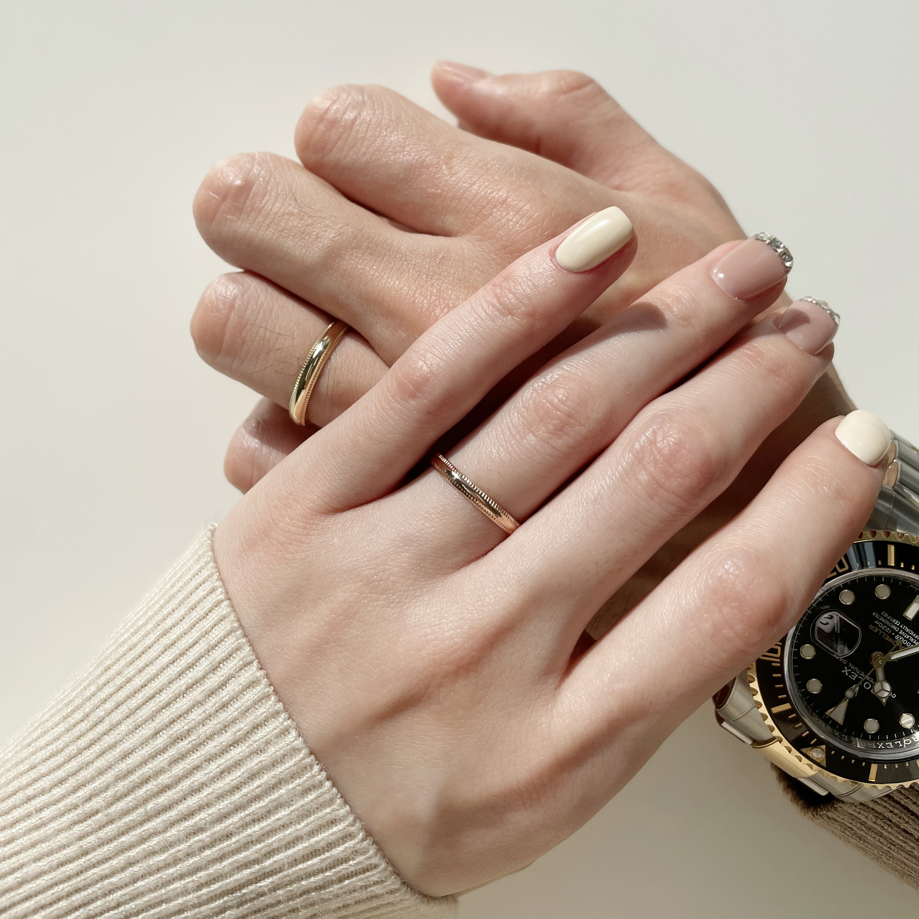 14k 반지 18k GOLD 반지 밀그레인 반지 종로 커플링 반지