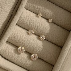 [] 14k 기본 큐빅 귀걸이