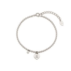 [슈퍼특가][스톤헨지] 실버 하트 볼체인 팔찌 SC1775A N배송