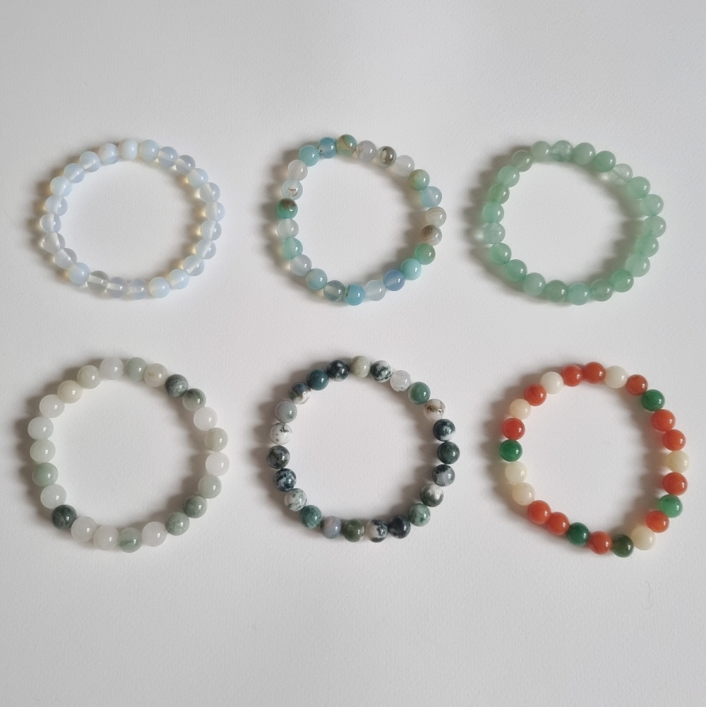 천연석 원석 팔찌 자수정 블랙스피넬 호안석 염주 묵주 팔찌