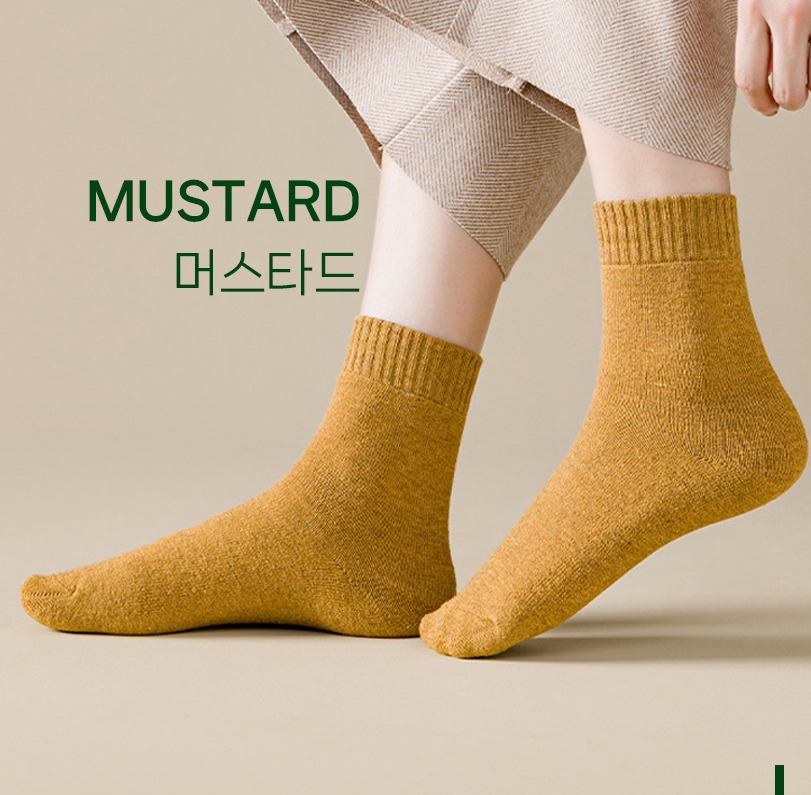 여성 겨울 도톰한 양말 수족냉증 따뜻한 두꺼운 보온 수면양말 무지 패션양말