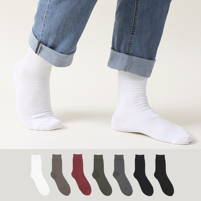 남자 면 양말 세트 정장 신사 중목 장목 단목 10켤레 국산 흰 검정 순면 골지