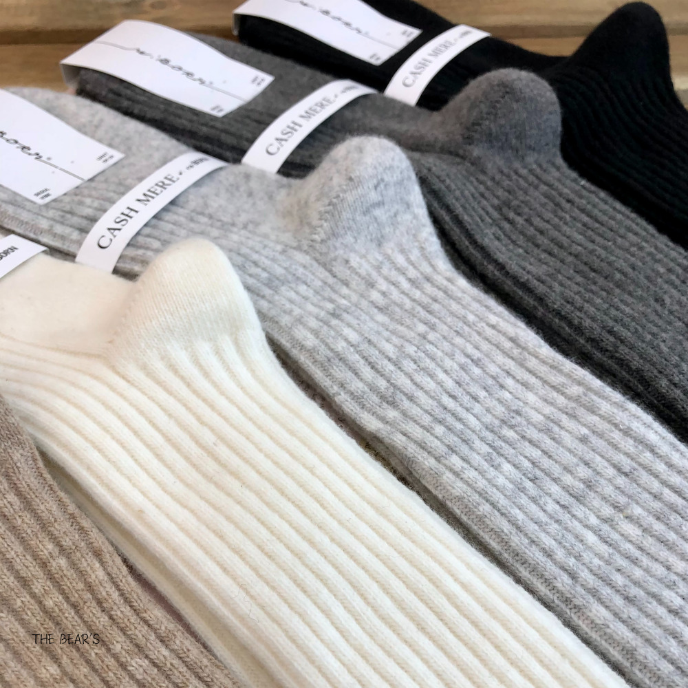 캐시미어 니삭스 골지 울 롱 니트 양말 겨울 레그워머 레인부츠 삭스