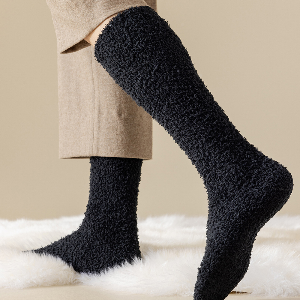 롱 수면양말 임산부 무압박 극세사 긴 양말 수족냉증 보온