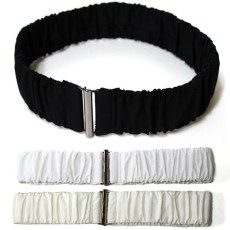 폭5cm 패딩용벨트(블랙 화이트 아이보리)밴딩벨트 와이드 주름셔링 스판 롱패딩벨트 코트용