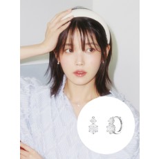 [N배송][재구매율 1위/아이유착용] 제이에스티나 WHITEMOND 귀걸이 or 목걸이 택1