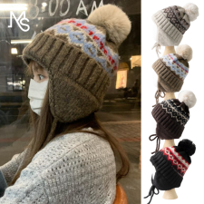 귀달이모자 니트모자 이어머프 방한 군밤 귀마개 귀덮개 털 스키 겨울 모자