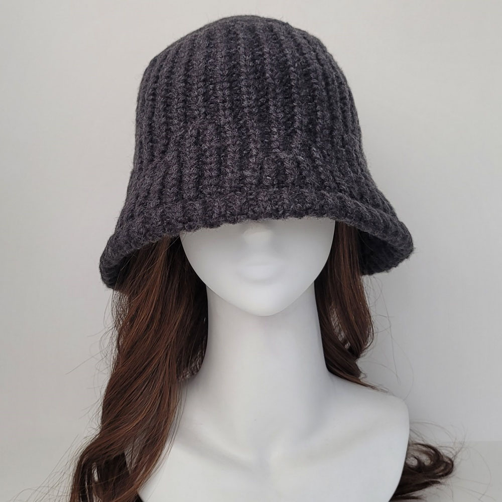 여성 니트모자 겨울 뜨개 동백이 털 산책 남자 여자 대두 벙거지 모자 버킷햇