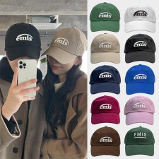 EMIS 이미스 25FW 뉴로고 와펜 볼캡 모자(그린/네이비/브라운/블루/베이지/블랙)