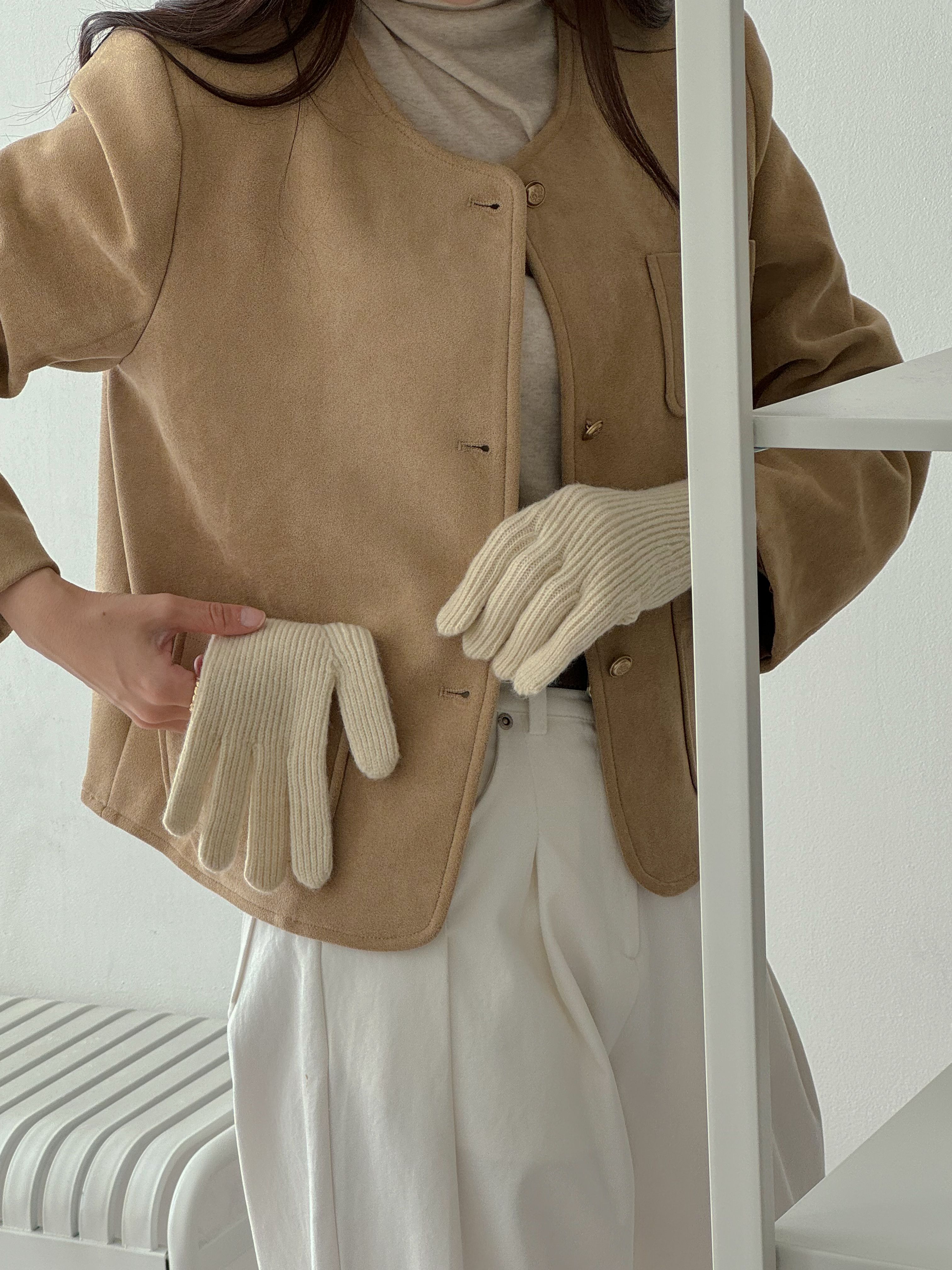 울 니트 장갑 남녀공용 스마트 폰 터치 커플 방한 겨울 롱