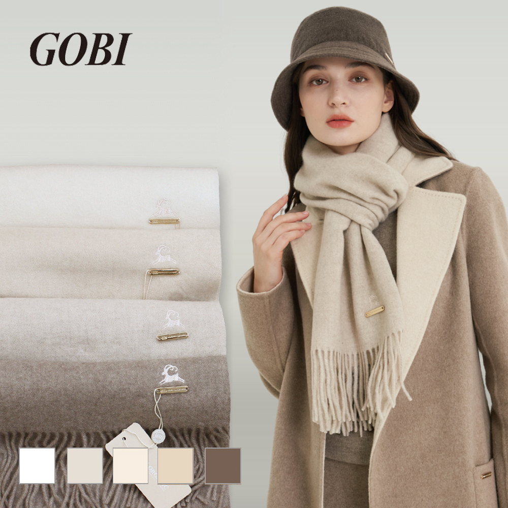 GOBI 고비 캐시미어 오가닉 산양자수 머플러 몽골캐시미어 남자 여자 목도리