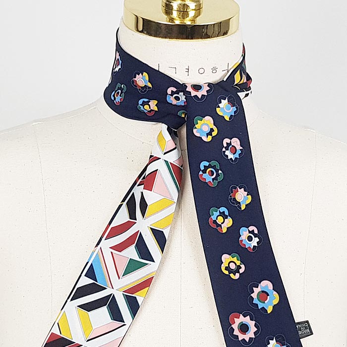 명품 쁘띠 스카프 200종 가방 방도 타이 리본 슬림 손잡이 스카프링 미니