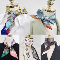 명품 쁘띠 스카프 200종 가방 방도 타이 리본 슬림 손잡이 스카프링 미니