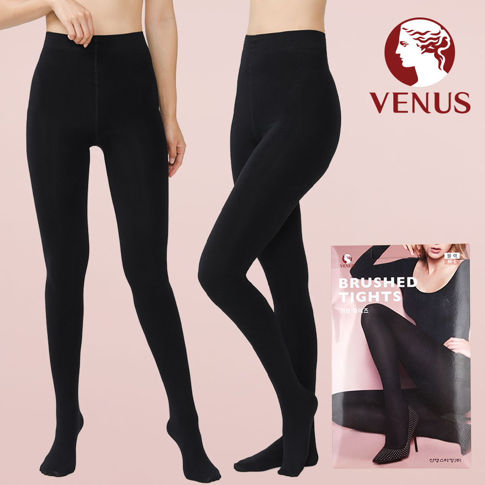 비너스 기모스타킹 80D 겨울스타킹 타이즈 융기모 퍼기모 털 검정 학생