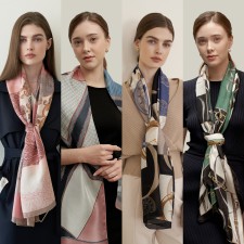 [엘르] 간절기 롱 실크 스카프 택1