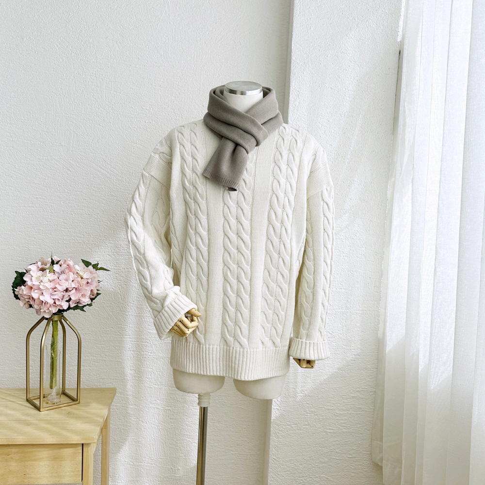 목도리 남자 여자 목도리 커플 쁘띠 미니 겨울 니트 울터치 짧은 숏 부드러운 머플러