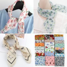 쁘띠스카프 면손수건 목 선물 남자 여자 코튼 국산