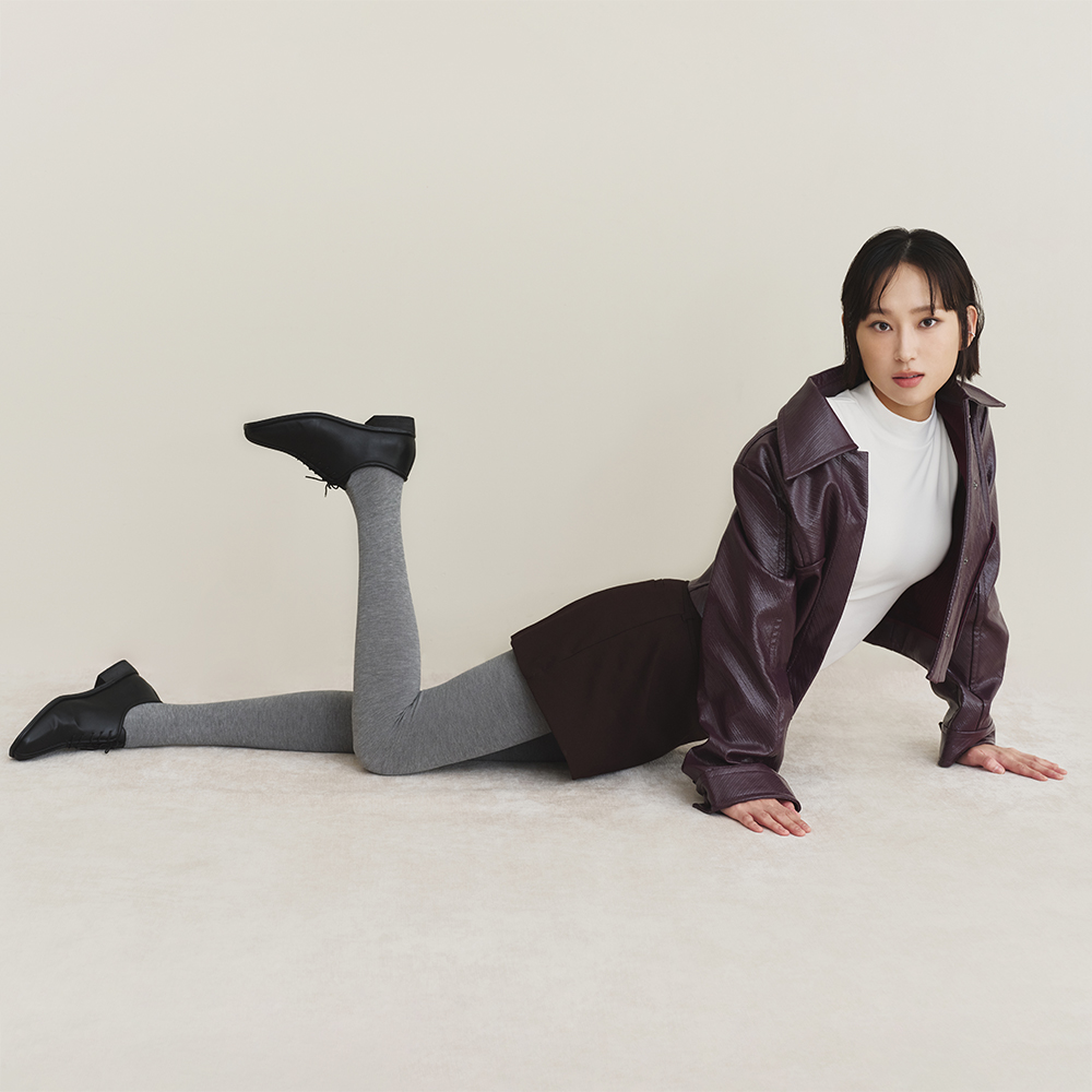 넉넉 니트 면스타킹 모달 골지 코튼 면타이즈 겨울 회색스타킹