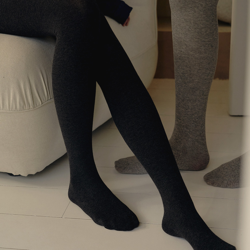 넉넉 니트 면스타킹 모달 골지 코튼 면타이즈 겨울 회색스타킹