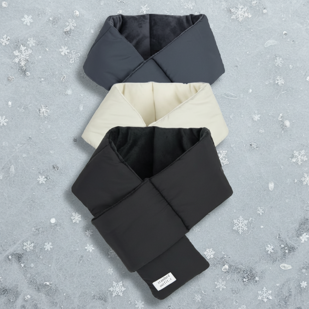 겨울 방한 경량 패딩 목도리 안감 기모 단체목도리 커플목도리