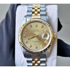 롤렉스 데이저스트 16233 옐로골드 콤비 36mm 샴페인 텐포인트 다이아몬드