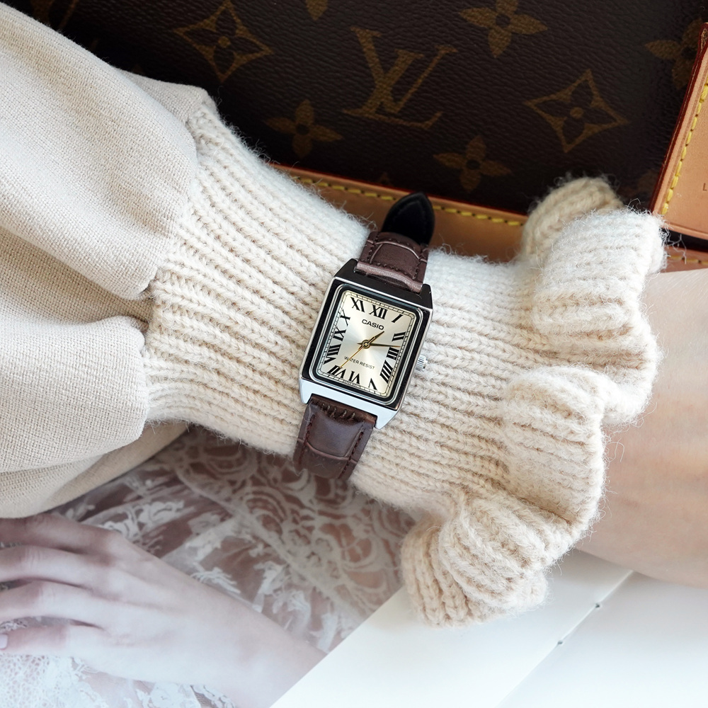 카시오 탱크 스퀘어 로마 사각 가죽시계 7종