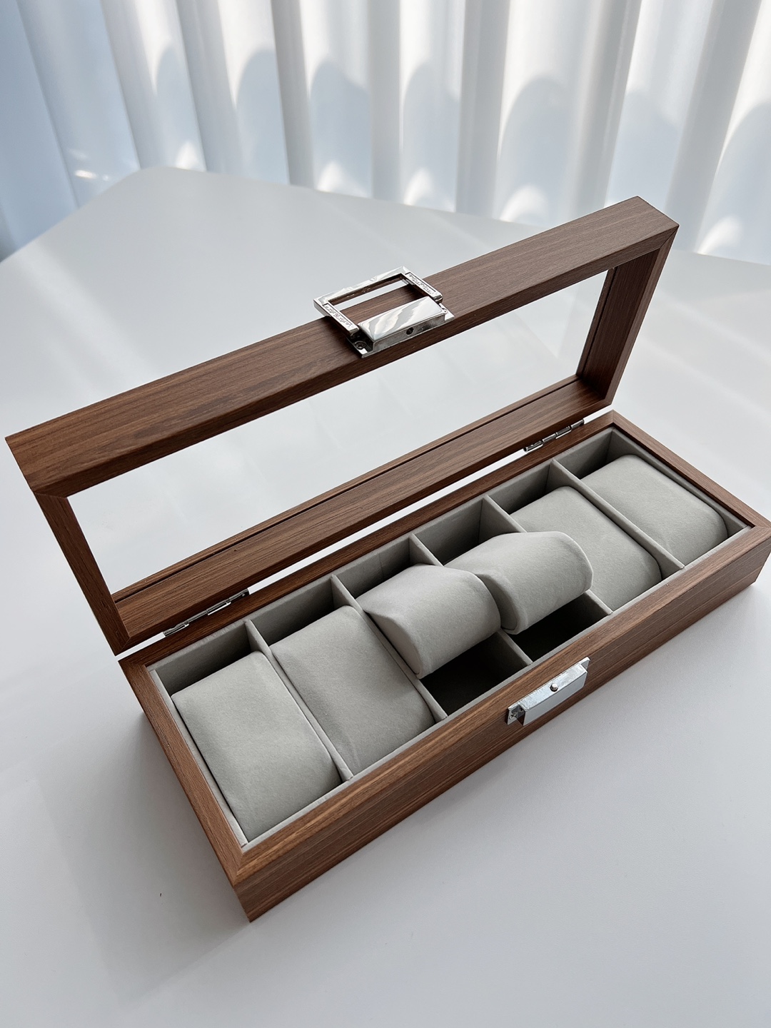 우드 시계 보관함 정리함 케이스 6구 나무 원목 패턴 시계함