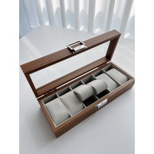 우드 시계 보관함 정리함 케이스 6구 나무 원목 패턴 시계함