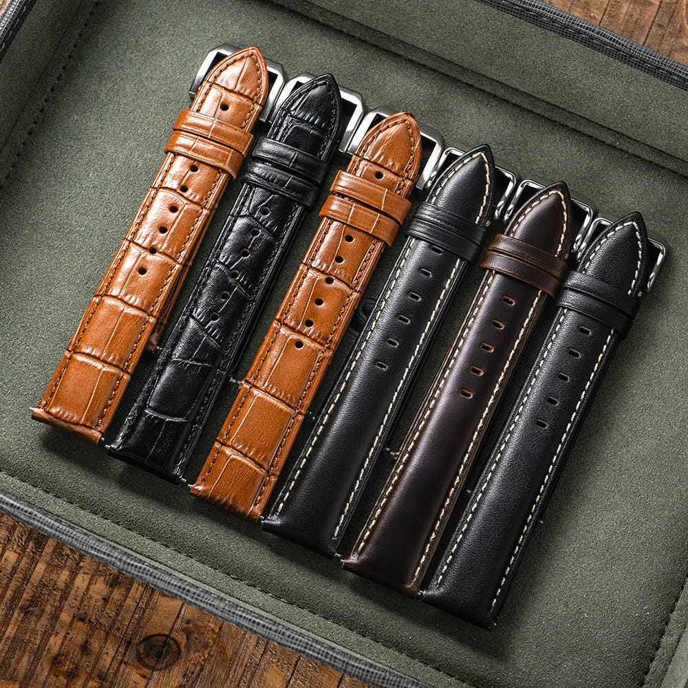 클래식 가죽 시계줄 스트랩 18mm 19mm 20mm 21mm 22mm 티쏘 세이코 해밀턴 호환 밴드