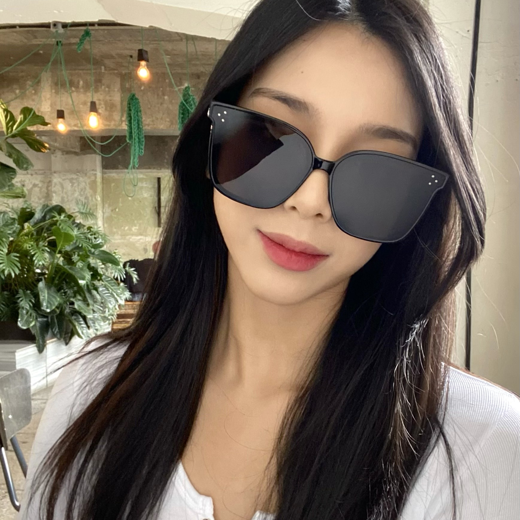 빅 사이즈 선글라스 오버 여자 남자 왕큰 스퀘어 뿔테 명품 골프 자외선차단 커플 패션