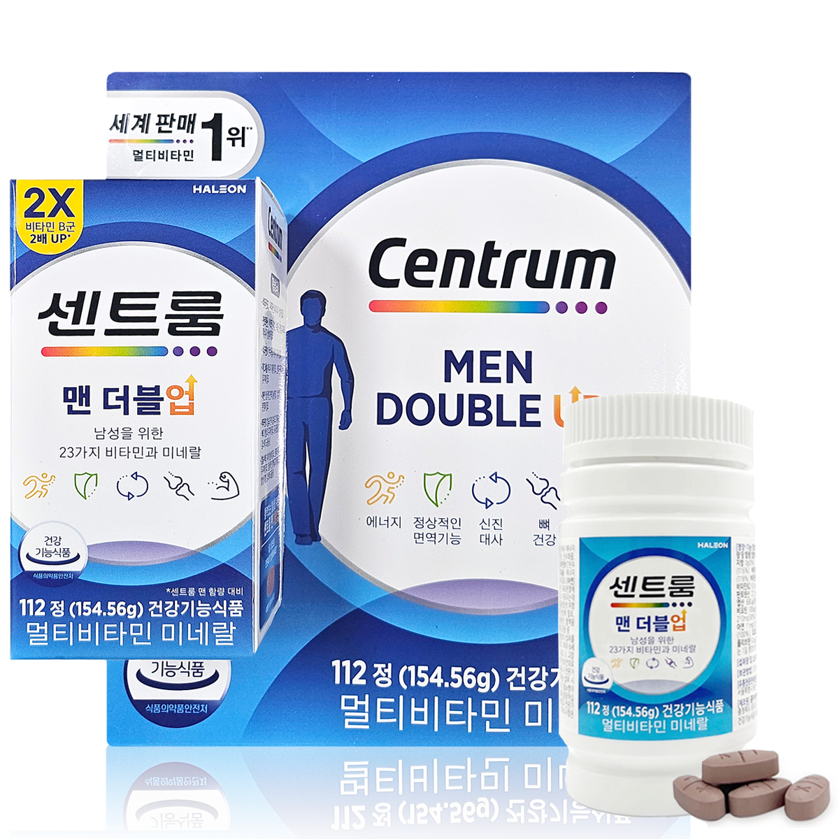 센트룸 포 맨 더블업 종합 멀티 비타민 112정 남성 대용량 영양제