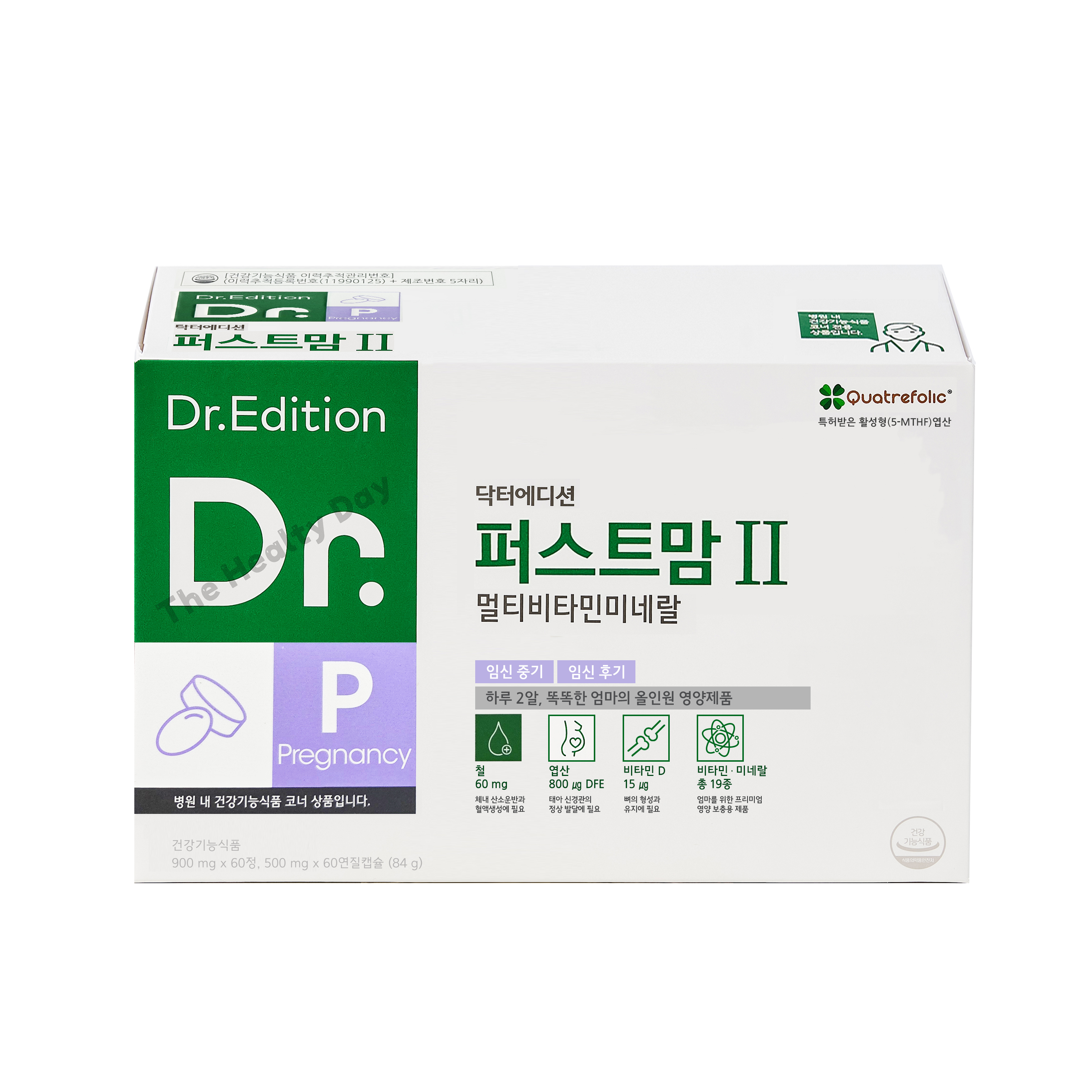 닥터에디션 닥터 퍼스트맘2 임신 중기 출산 후 수유기 미네랄 종합 영양제 60일분