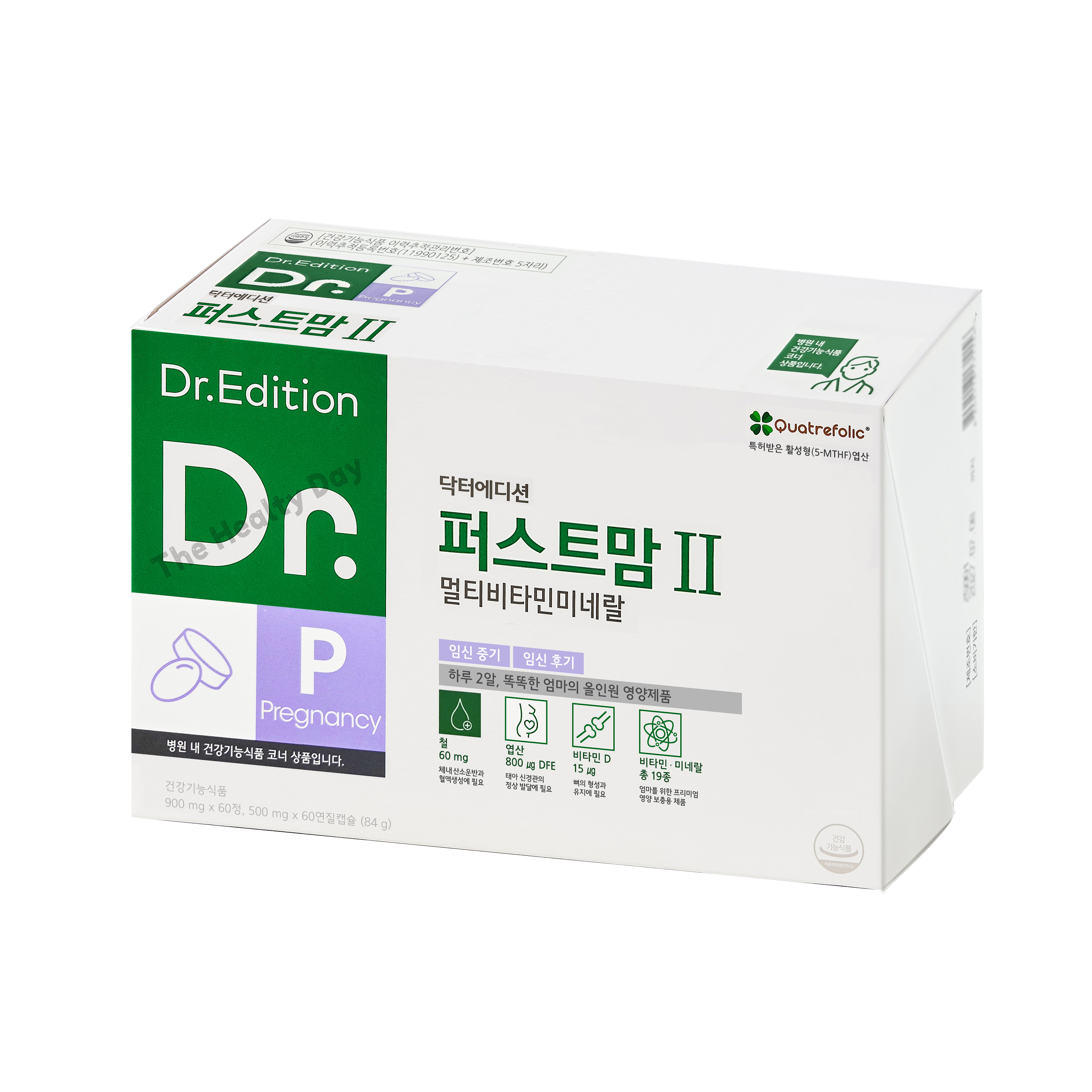 닥터에디션 닥터 퍼스트맘2 임신 중기 출산 후 수유기 미네랄 종합 영양제 60일분