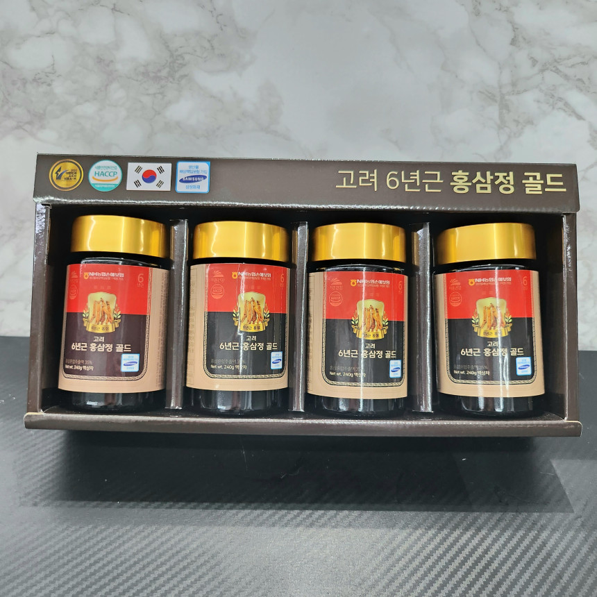 고려 6년근 홍삼정 골드 240g x 4병 홍삼액기스