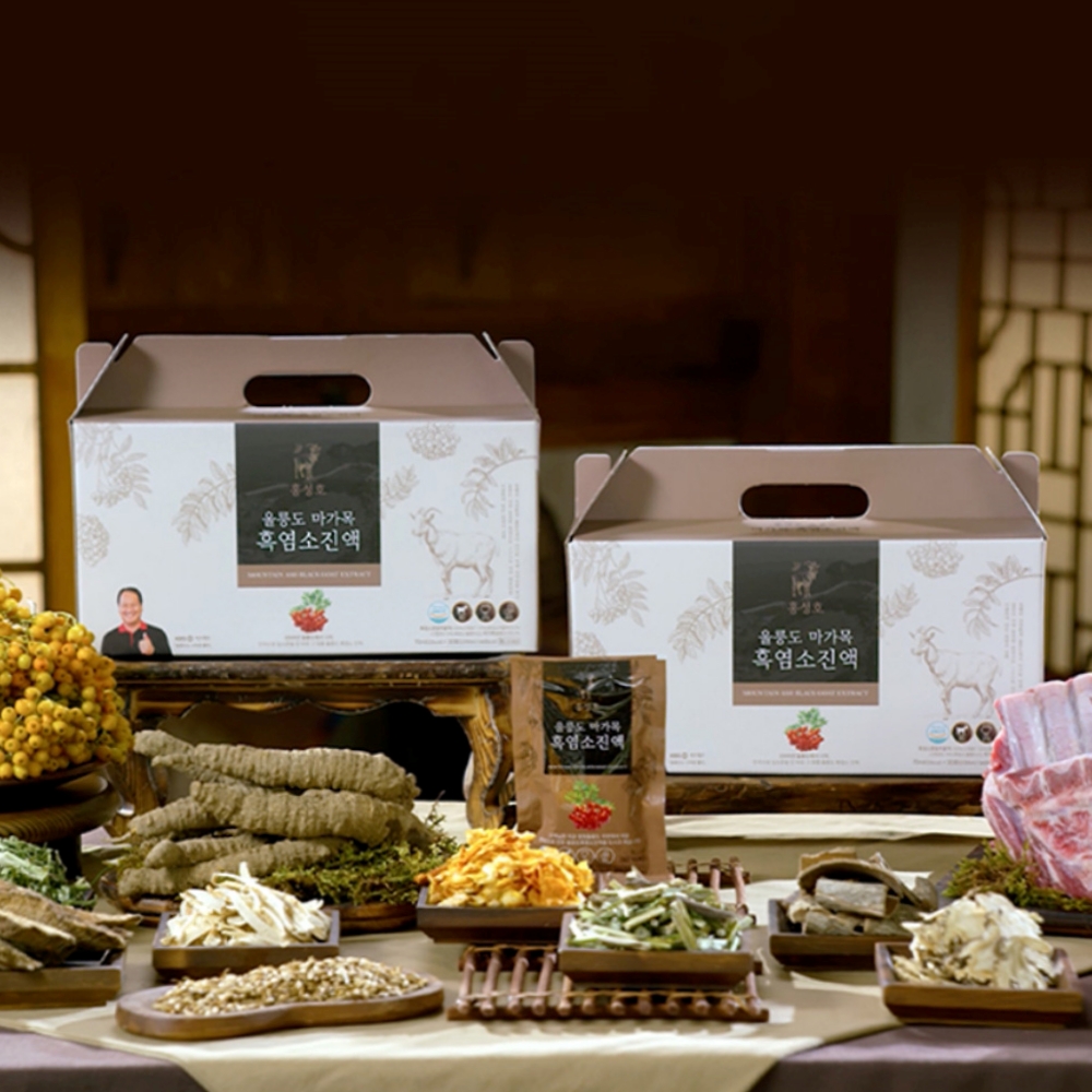 홍성호 울릉도 마가목 흑염소진액 30+3포 1개월분 국내산 토종 자연방목 엑기스 흑염소즙