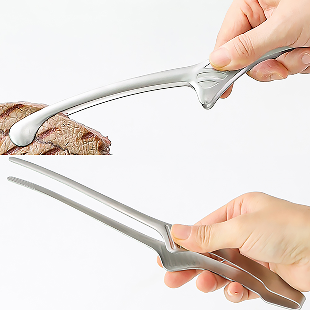 1+1 스텐 고기집게 요리핀셋 세트 슬림+라운드
