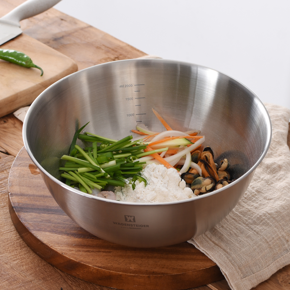 바겐슈타이거 스텐 메쉬앤믹스 22cm / 24cm 메쉬볼+믹싱볼 과일 야채 채망 소쿠리